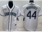 Nike Seattle Mariners #44 Julio Rodriguez White Cool Base Jersey