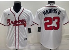 Nike Atlanta Braves #23 Michael Harris II White Cool Base Jersey