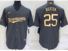 Nike Minnesota Twins #25 Byron Buxton Grey 2022 All Star Cool Base Jerseys