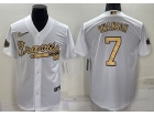 Nike Atlanta Braves #7 Dansby Swanson White 2022 All Star Jerseys