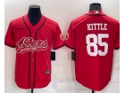 San Francisco 49ers #85 George Kittle Red Baseball Jersey