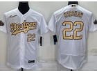 Nike Los Angeles Dodgers #22 Clayton Kershaw White 2022 All Star Flexbase Jersey