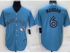 Nike Toronto Blue Jays #6 Alek Manoah Baby Blue Cool Base Jersey