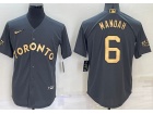 Nike Toronto Blue Jays #6 Alek Manoah Grey 2022 All Star Cool Base Jersey