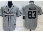 Oakland Raiders #83 Darren Waller Grey Baseball Jersey