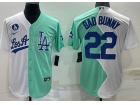 Los Angeles Dodgers #22 Bad Bunny White Cool Base Jersey