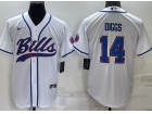 Buffalo Bills #14 Stefon Diggs White Baseball Jersey