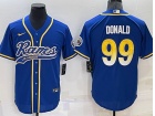 Los Angeles Rams #99 Aaron Donald Blue Baseball Jersey