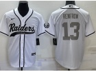 Las Vegas Raiders #13 Hunter Renfrow White Baseball Jersey