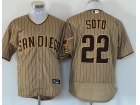 Nike San Diego Padres #22 Juan Soto Tan Flexbase Jersey