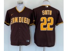 Nike San Diego Padres #22 Juan Soto Brown Cool Base Jersey