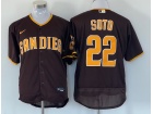 Nike San Diego Padres #22 Juan Soto Brown Flexbase Jersey