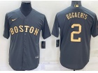 Nike Boston Red Sox #2 Xander Bogaerts Grey 2022 All Star Jerseys