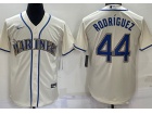 Nike Seattle Mariners #44 Julio Rodriguez Cream Cool Base Jersey