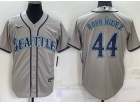 Nike Seattle Mariners #44 Julio Rodriguez Grey Cool Base Jersey