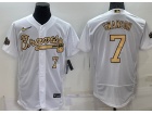 Nike Atlanta Braves #7 Dansby Swanson White 2022 All Star Flexbase Jersey