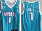 Jordan Charlotte Hornets #1 Lamelo Ball Teal  Jersey