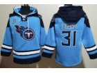 Tennessee Titans #31 Kevin Byard Baby Blue Hoodies