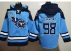 Tennessee Titans #98 Jeffery Simmons Baby Blue Hoodies