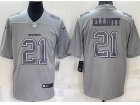 Dallas Cowboys #21 Ezekiel Elliott Grey Atmosphere Jersey