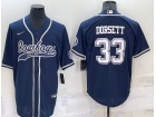 Dallas Cowboys #33 Tony Dorsett Blue Baseball Jersey