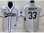 Dallas Cowboys #33 Tony Dorsett White Baseball Jersey