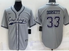 Dallas Cowboys #33 Tony Dorsett Grey Baseball Jersey