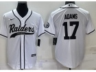 Las Vegas Raiders #17 Davante Adams White Baseball Jersey