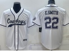 Dallas Cowboys #22 E.Smith White Baseball Jersey