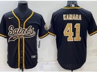 New Orleans Saints #41 Alvin Kamara Black Baseball Jersey