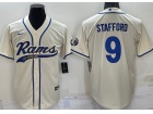 Los Angeles Rams #9 Matthew Stafford White Baseball Jersey