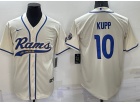 Los Angeles Rams #10 Cooper Kupp White Baseball Jersey