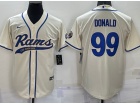 Los Angeles Rams #99 Aaron Donald White Baseball Jersey