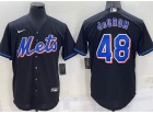 Nike New York Mets #48 Jacob deGrom Black Cool Base Jersey