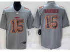 Kansas City Chiefs #15 Patrick Mahomes Grey Atmosphere Jersey