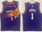 Nike Phoenix Suns #1 Devin Booker Purple Throwback Jersey