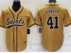 New Orleans Saints #41 Alvin Kamara Gold Baseball Jersey