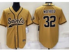 New Orleans Saints #32 Mathieu Gold Baseball Jersey