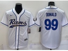 Los Angeles Rams #99 Aaron Donald White Baseball Jersey