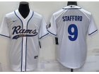 Los Angeles Rams #9 Matthew Stafford White Baseball Jersey