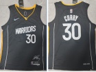 Nike Golden State Warriors #30 Stephen Curry Black MVP 75th Jersey