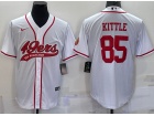 San Francisco 49ers #85 George Kittle White Baseball Jersey