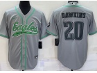 Philadelphia Eagles #20 Brian Dawkins Grey Baseball Jersey