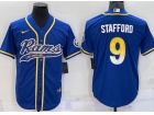 Los Angeles Rams #9 Matthew Stafford Grey Baseball Jersey