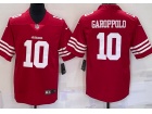 San Francisco 49ers #10 Jimmy Garoppolo Red Baseball Jersey