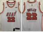 Nike Miami Heat #22 Jimmy Butler White Throwback Jersey