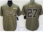 Nike Atlanta Braves #27 Austin Riley Green Salute To Service Jersey