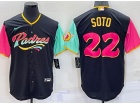 Nike San Diego Padres #22 Juan Soto Black City Cool Base Jersey