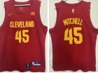 Nike Cleveland Cavaliers #45 Donovan Mitchell Red 2022-23 Jersey