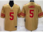 San Francisco 49ers #5 Trey Lance Gold Limited Jersey